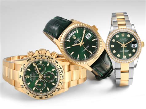 rolex green inside|Rolex with a green face.